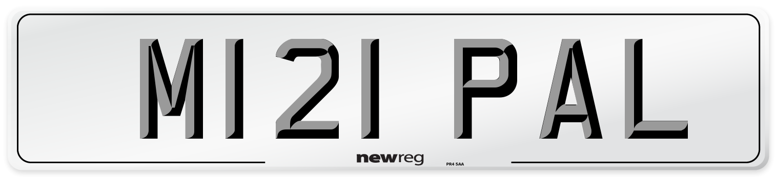 M121 PAL Number Plate from New Reg